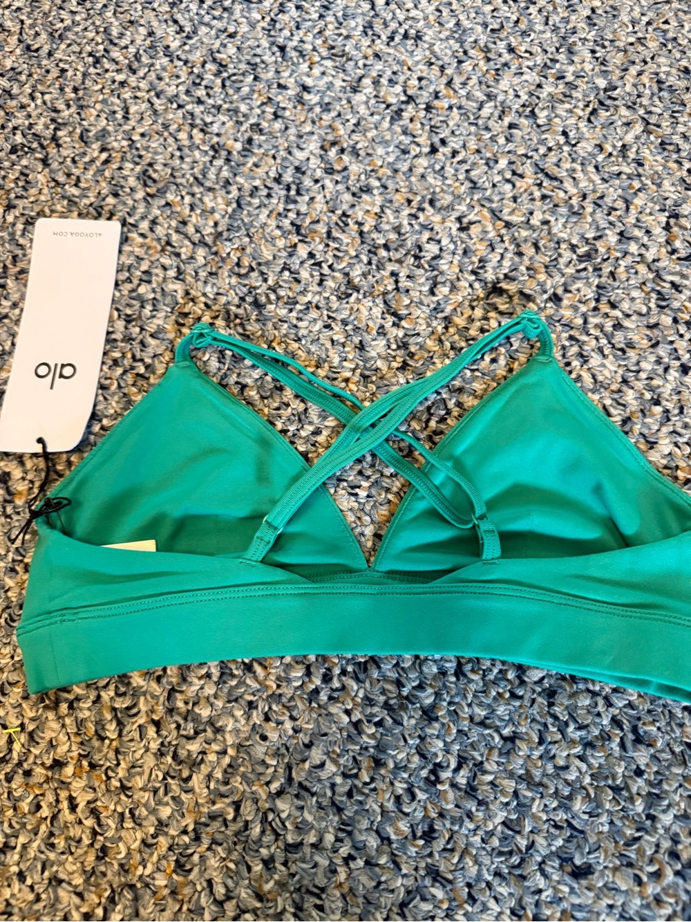 NWT ALO YOGA Spruce Green Set: Match Point Shorts and Splendor Bra - Picture 4 of 10